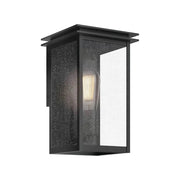 Kichler Arkville 1 Light 10" Outdoor Wall Light, Black/Clear Seeded - 59540BKT