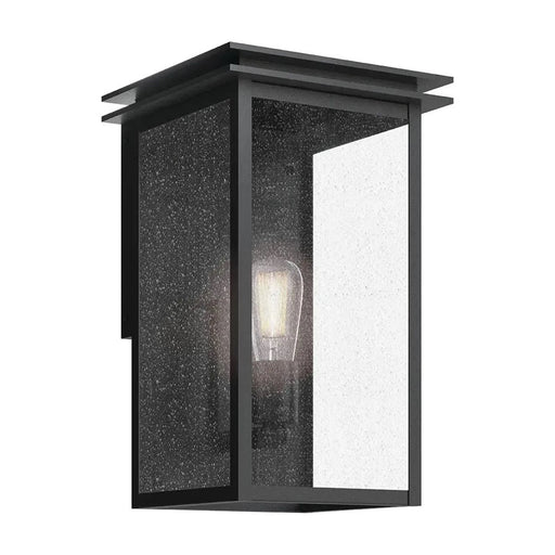 Kichler Arkville 1 Light Outdoor Wall Light, Medium, Black/Seed - 59541BKT
