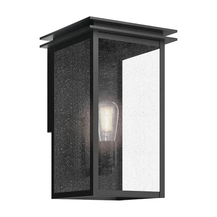 Kichler Arkville 1 Light Outdoor Wall Light, Medium, Black/Seed - 59541BKT
