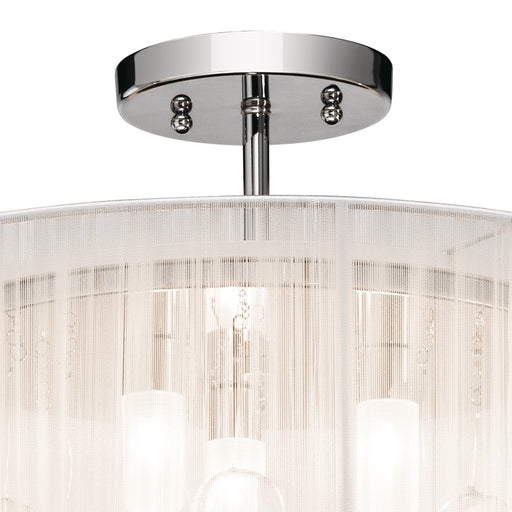 Elan Imbuia 3 Light 16" Semi Flush Mount, Chrome