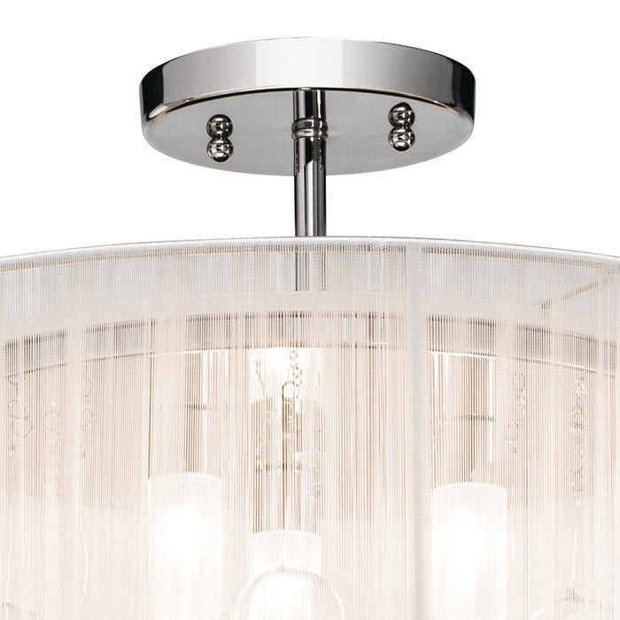 Elan Imbuia 3 Light 16" Semi Flush Mount, Chrome