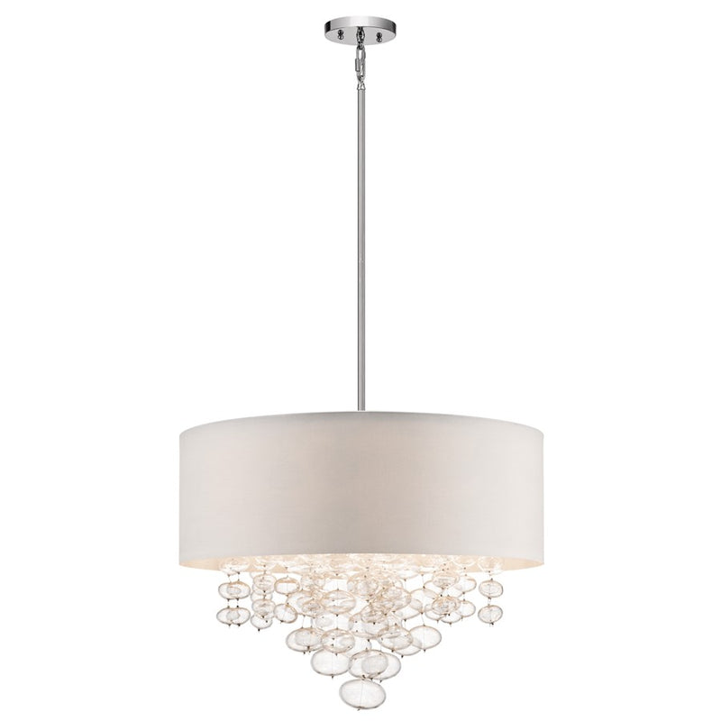 Elan Piatt 5 Light 24" Pendant, Chrome/Clear - 83245