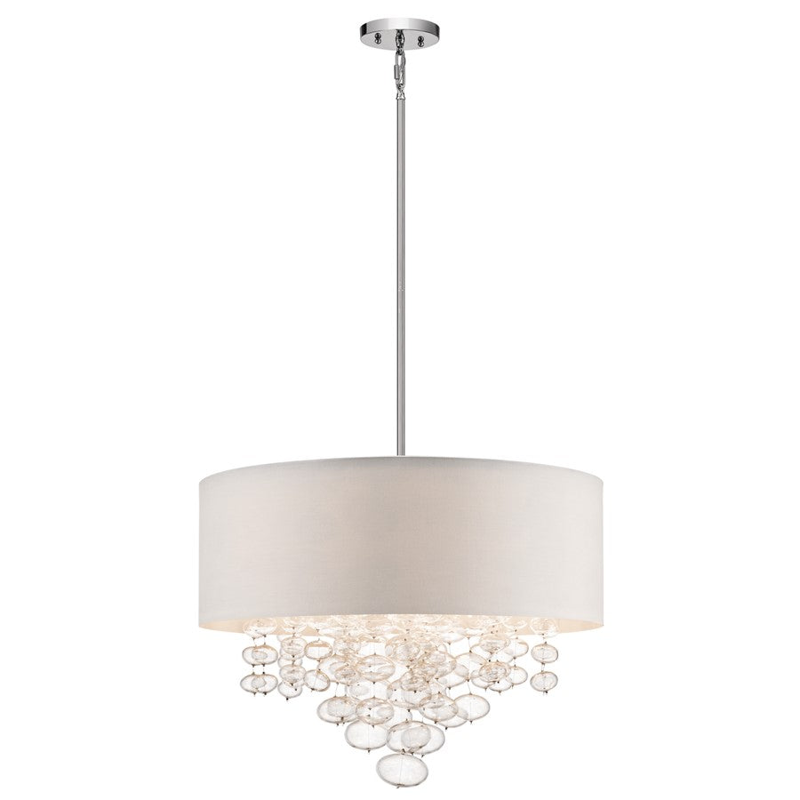 Elan Piatt 5 Light 24" Pendant, Chrome/Clear - 83245
