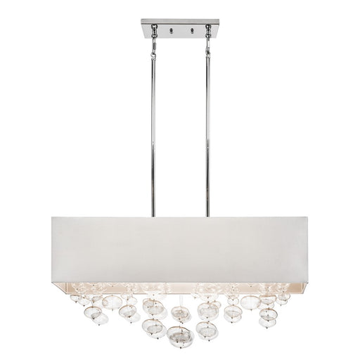 Elan Piatt 6 Light 32" Chandelier, Chrome/Clear - 83248