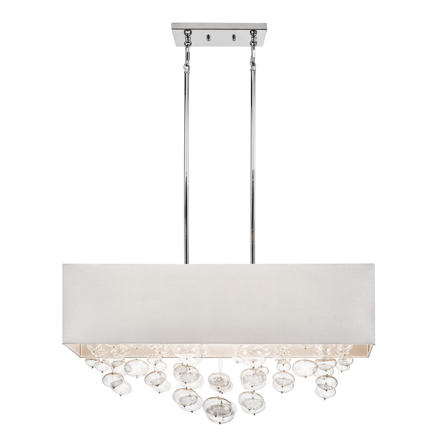 Elan Piatt 6 Light 32" Chandelier, Chrome/Clear - 83248