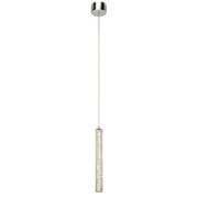 Elan Neruda 1Lt LED Mini Pendant, Chrome/Clear Bubble Optical Crystal - 83339