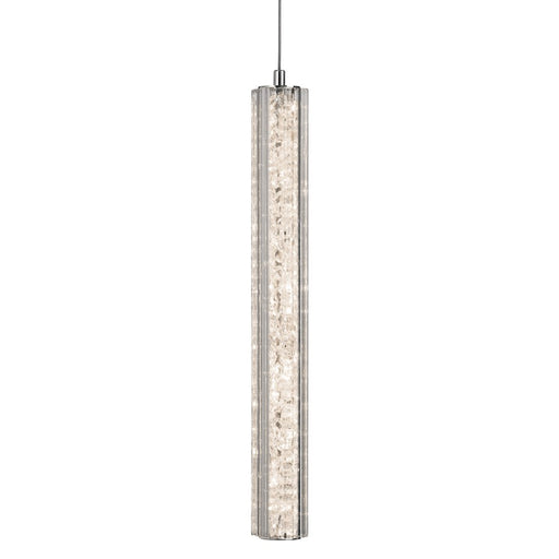 Elan Neruda 1Lt LED Mini Pendant, Chrome/Clear Bubble Optical Crystal