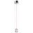 Elan Lavinia 1Lt LED Mini Pendant, Chrome/Clear Bubble Optical Crystal - 83378