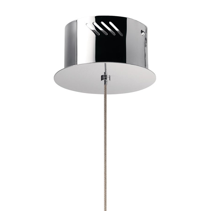 Elan Lavinia 1Lt LED Mini Pendant, Chrome/Clear Bubble Optical Crystal