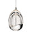 Elan Lavinia 1Lt LED Mini Pendant, Chrome/Clear Bubble Optical Crystal