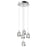 Elan Lavinia 5Lt LED Cluster Pendant, Chrome/Clear Bubble Crystal - 83380