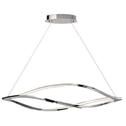 Elan Meridian 1 Light 53" Chandelier Round Pendant, Chrome - 83385