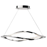 Elan Meridian 1 Light 43" Chandelier Round Pendant, Chrome - 83386