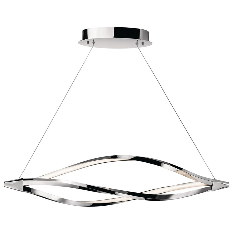 Elan Meridian 1 Light 43" Chandelier Round Pendant, Chrome - 83386