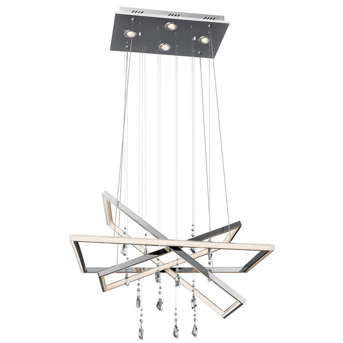 Elan Maze 7 Light LED Chandelier, Chrome - 83450