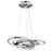 Elan Destiny 4 Light LED Chandelier, Chrome/Etched Acrylic