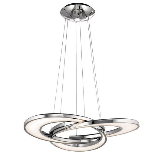 Elan Destiny 3 Light 36" Chandelier, Chrome - 83620