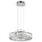 Elan Annette 1 Light LED Chandelier, Chrome/Clear Crystals