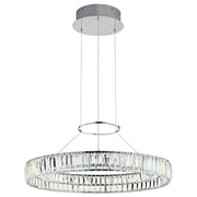 Elan Annette 1 Light 26" Chandelier, Chrome/Clear Optical Crystal - 83625
