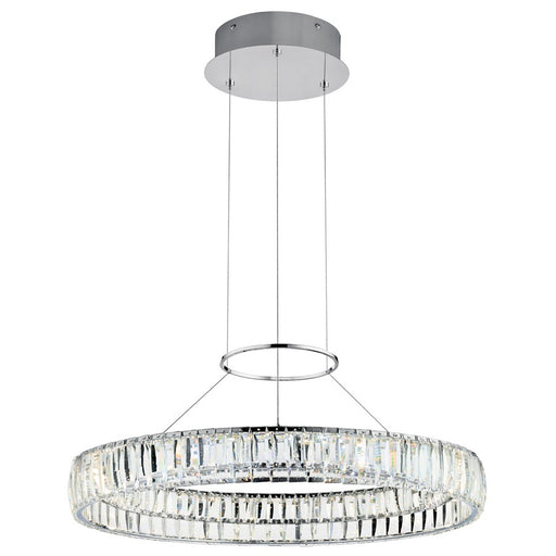 Elan Annette 1 Light 26" Chandelier, Chrome/Clear Optical Crystal - 83625