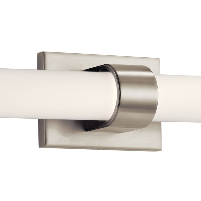 Elan Izza 1Lt 25" Linear Bath Light, Nickel/Satin Etched Cased Opal