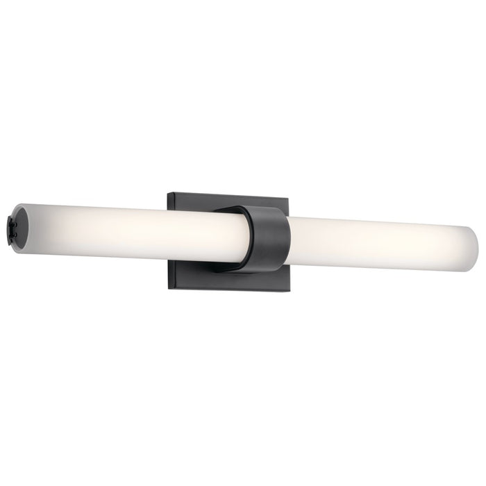 Elan Izza 1 Light 25" Linear Bath Light, Bronze/Satin Etched Cased Opal - 83744
