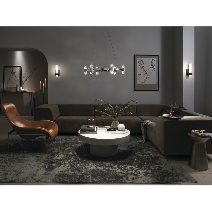 Elan Izza 1 Light Wall Sconce, Bronze/Satin Etched Cased Opal