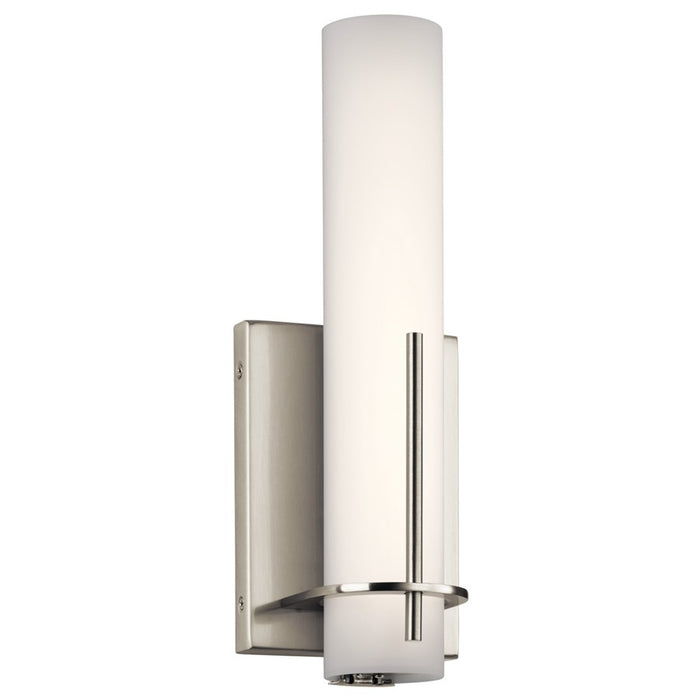 Elan Traverso 1 Light Wall Sconce, Brushed Nickel/Clear Satin Etched - 83757