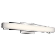 Elan Rowan 1 Light 25" Linear Bath Light, Chrome/Clear Satin Etched - 83758