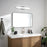 Elan Rowan 1 Light 25" Linear Bath Light, Chrome/Clear Satin Etched