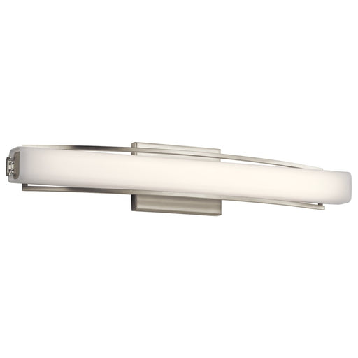 Elan Rowan 1Lt 25" Linear Bath Light, Brushed Nickel/Clear Satin Etched - 83759