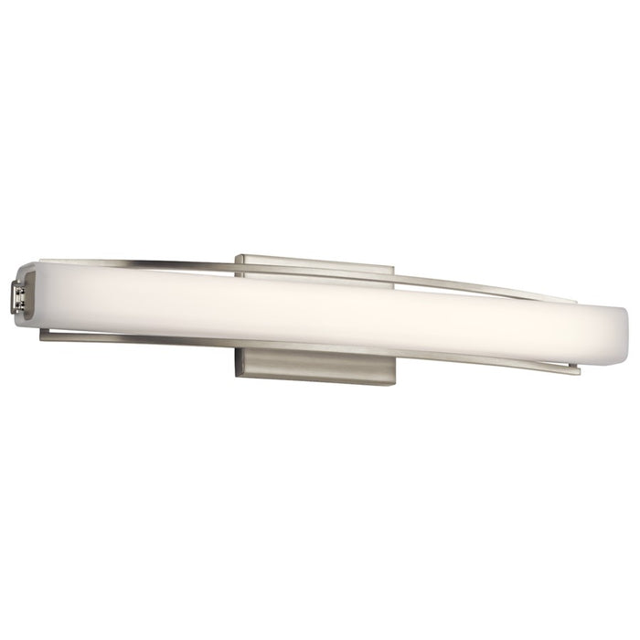 Elan Rowan 1Lt 25" Linear Bath Light, Brushed Nickel/Clear Satin Etched - 83759