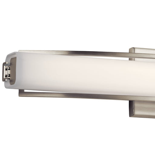 Elan Rowan 1Lt 25" Linear Bath Light, Brushed Nickel/Clear Satin Etched