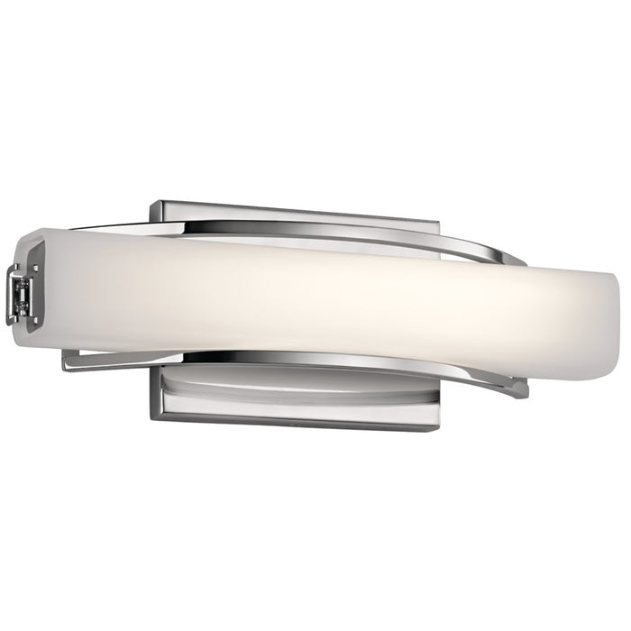 Elan Rowan 1 Light 13" Linear Bath Light, Chrome/Clear Satin Etched - 83760