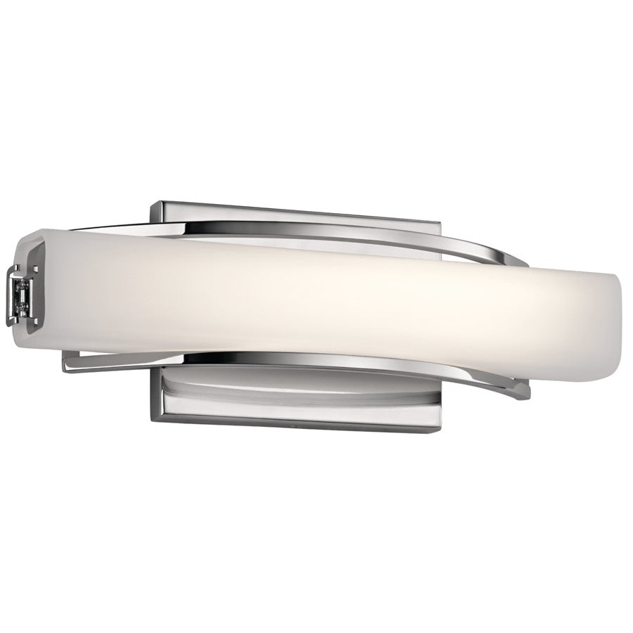 Elan Rowan 1 Light 13" Linear Bath Light, Chrome/Clear Satin Etched - 83760