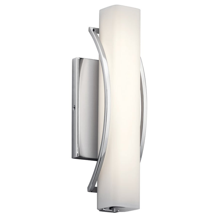 Elan Rowan 1 Light 13" Linear Bath Light, Chrome/Clear Satin Etched