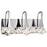 Elan Rockne 3 Light LED Wall Mt 3 Arm, Chrome/Clear Optical Crystal - 83776