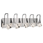 Elan Rockne 5Lt LED Wall Mt 5 Arm Or More, Chrome/Clear Optical Crystal - 83777