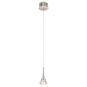 Elan Kabru 1 Light LED Mini Pendant, Brushed Nickel - 83790