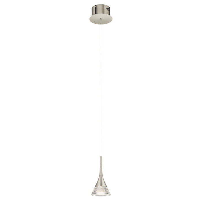 Elan Kabru 1 Light LED Mini Pendant, Clear/Metal Flake