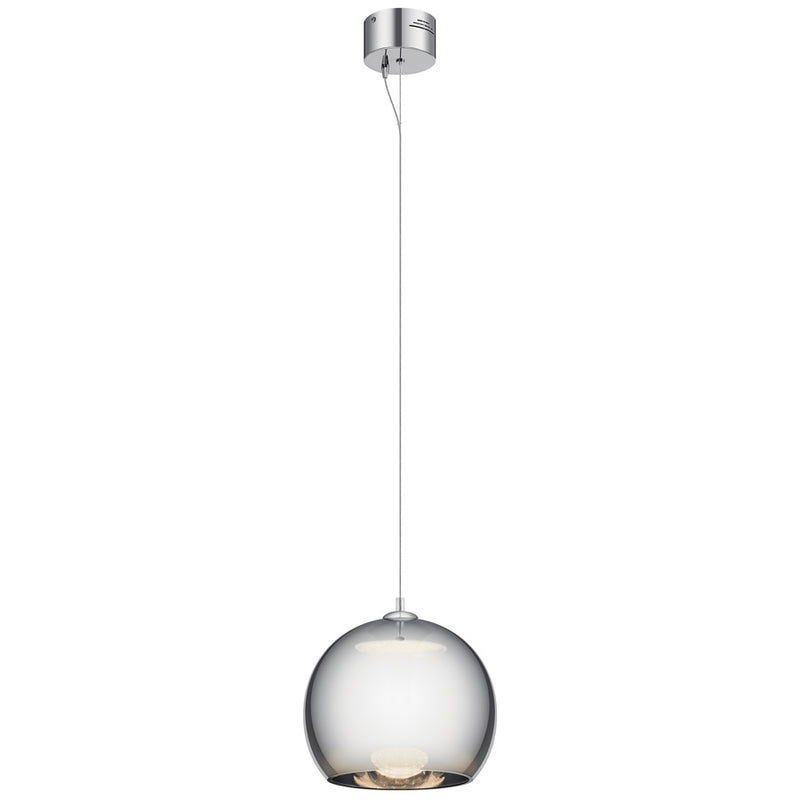 Elan Rendo 1 Light LED 11" Mini Pendant, Chrome/Smoked - 83791