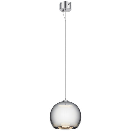 Elan Rendo 1 Light LED Mini Pendant, Chrome/Smoked