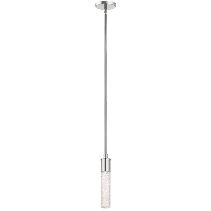 Elan Glacial 1 Light LED Mini Pendant, Chrome/Clear Textured - 83831