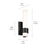 Elan Izza 1Lt 13" LED Wall Sconce, Matte Black/Satin Etched Cased Opal