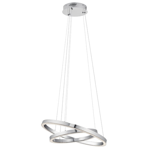 Elan Opus 2 Light LED Chandelier 2 Tier, Chrome - 83864
