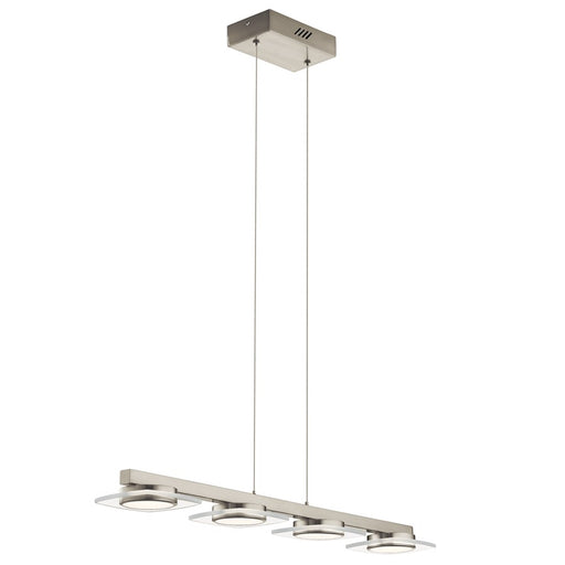 Elan Azenda 4 Light LED Chandelier Linear, Brushed Nickel - 83945