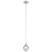 Elan Kiss 1 Light Mini Pendant, Chrome/Clear Acrylic with Cubic Zirconia - 83946