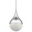 Elan Kiss 1 Light Mini Pendant, Chrome/Clear Acrylic with Cubic Zirconia