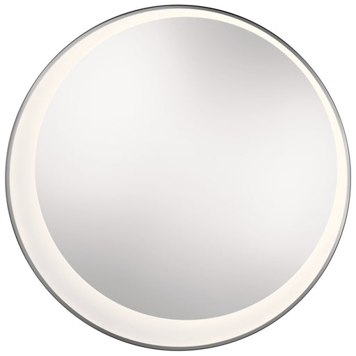 Elan Optice Offset Round Lighted Mirror, Chrome/Mirror