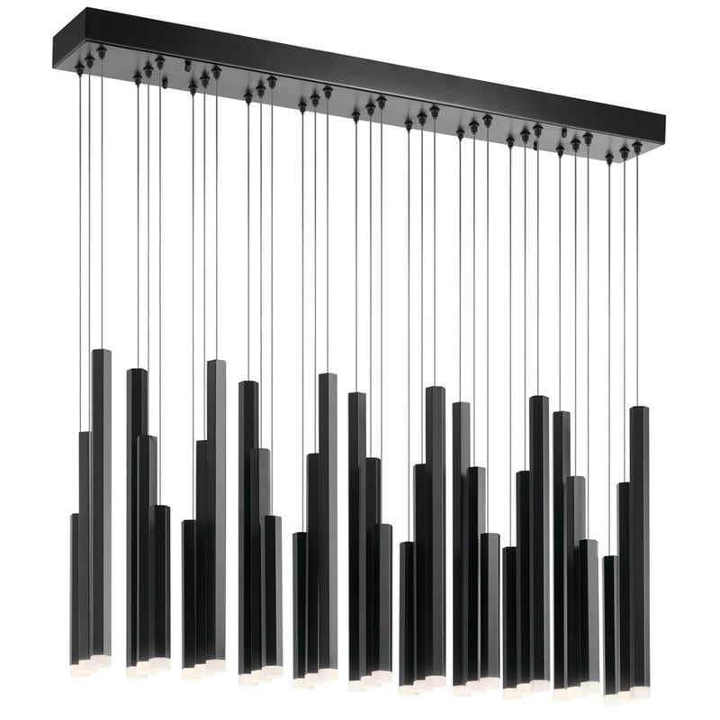 Elan Soho 33 Light Chandelier Linear, Black